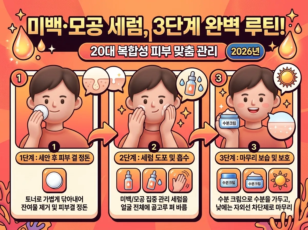 20대 초반 복합성 피부, 미백 모공 세럼 3가지 최신 비교 (2026년 기준) 이미지 2