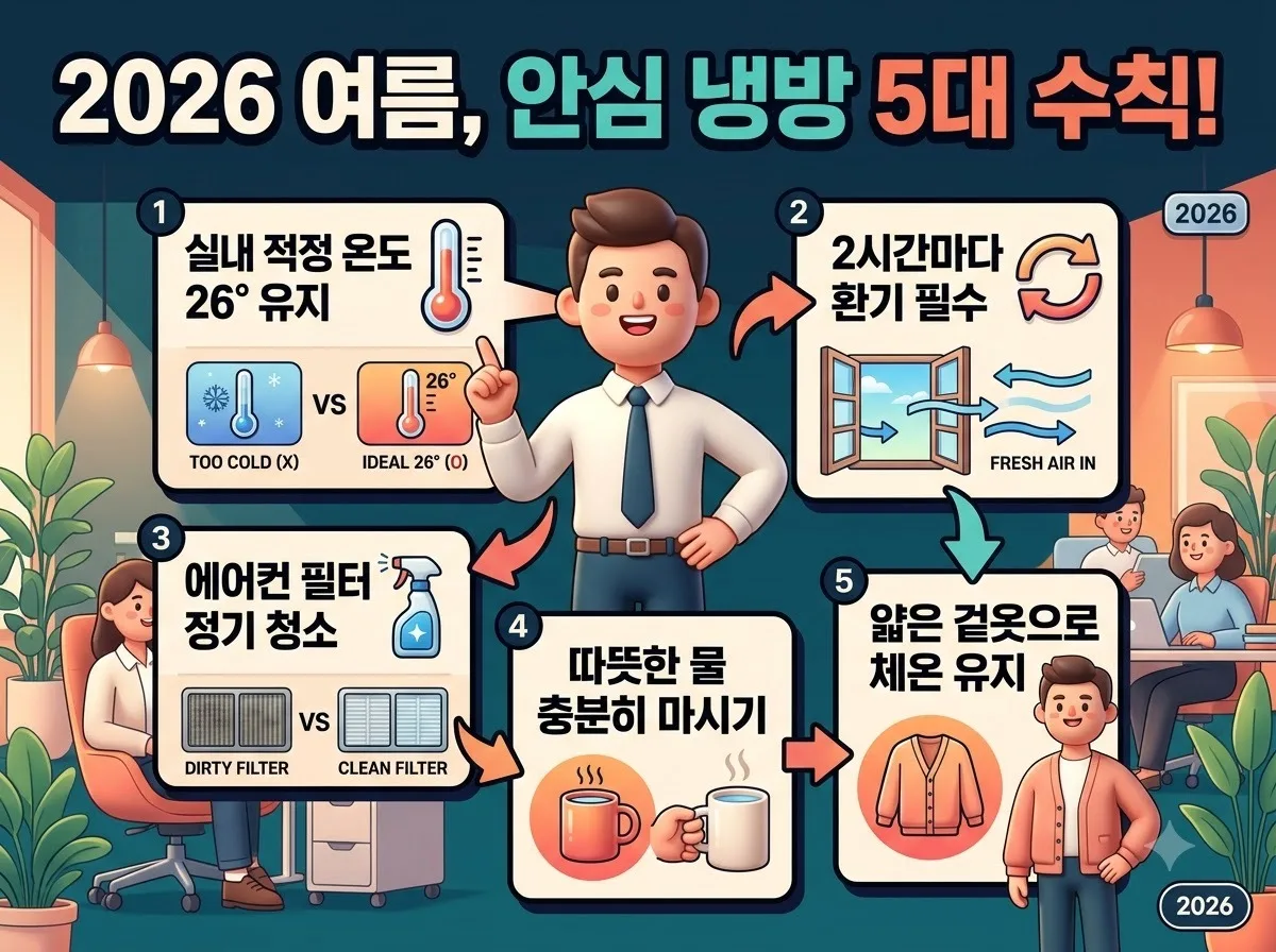 2026 냉방병 증상 예방 치료법, 직장인이 자주 틀리는 3가지 함정 이미지 1