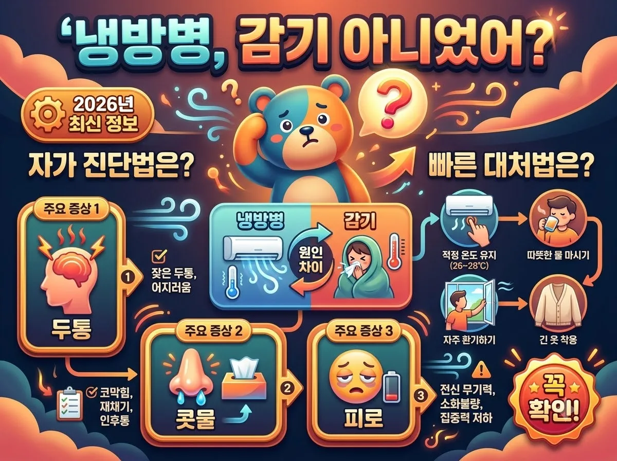 냉방병 감기인 줄 알았죠? 자가 진단법과 빠른 대처법