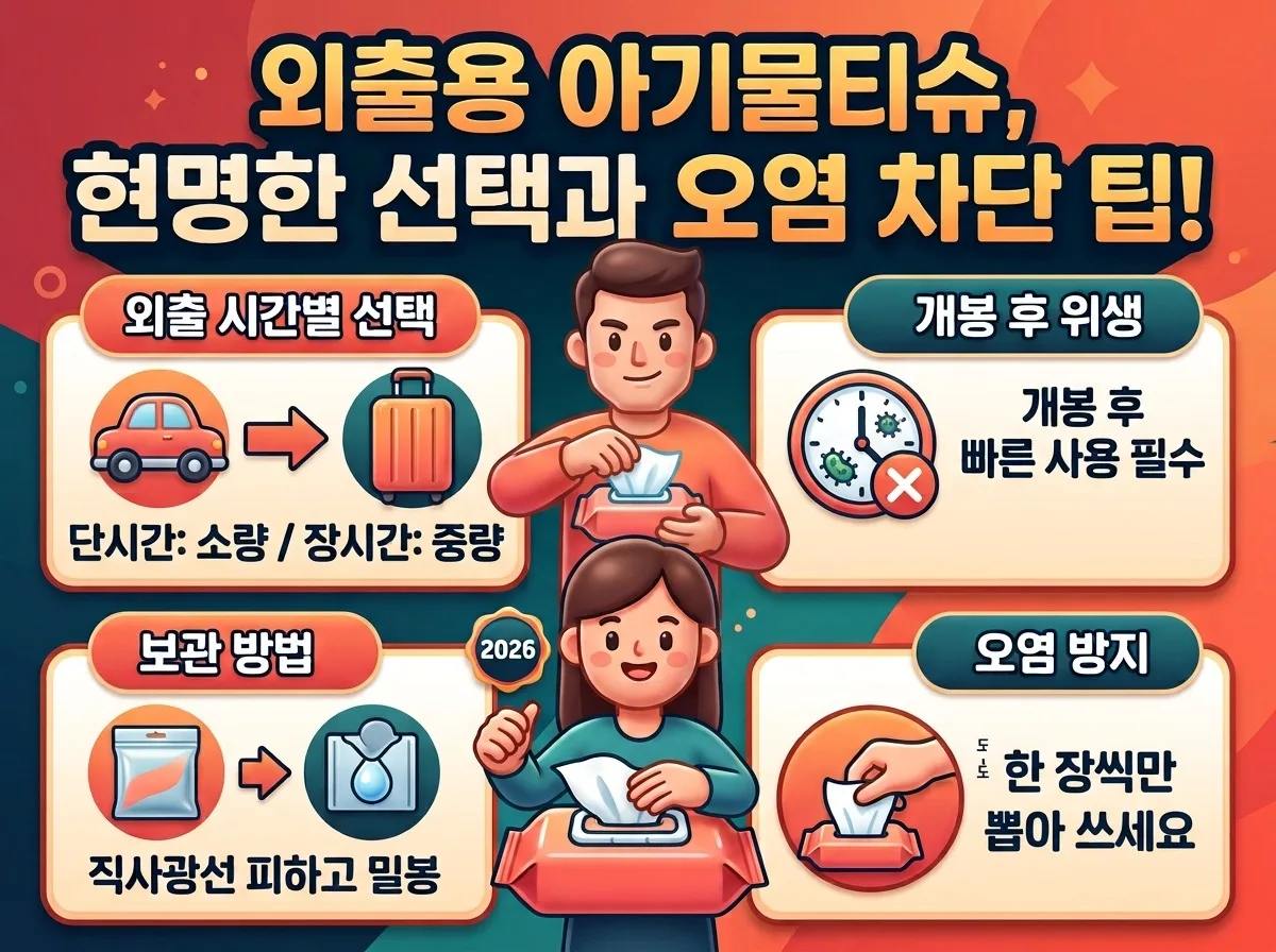 외출용 아기물티슈 휴대성 좋은 소량 포장 4종 비교 (2026) 이미지 2