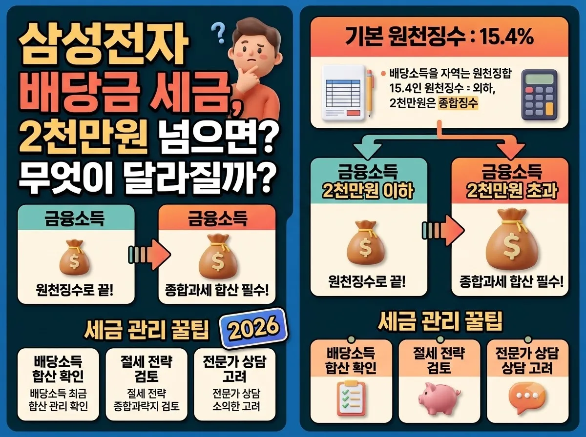 삼성전자배당금 2026년 2분기 지급일과 실수하기 쉬운 세금 계산법 이미지 2