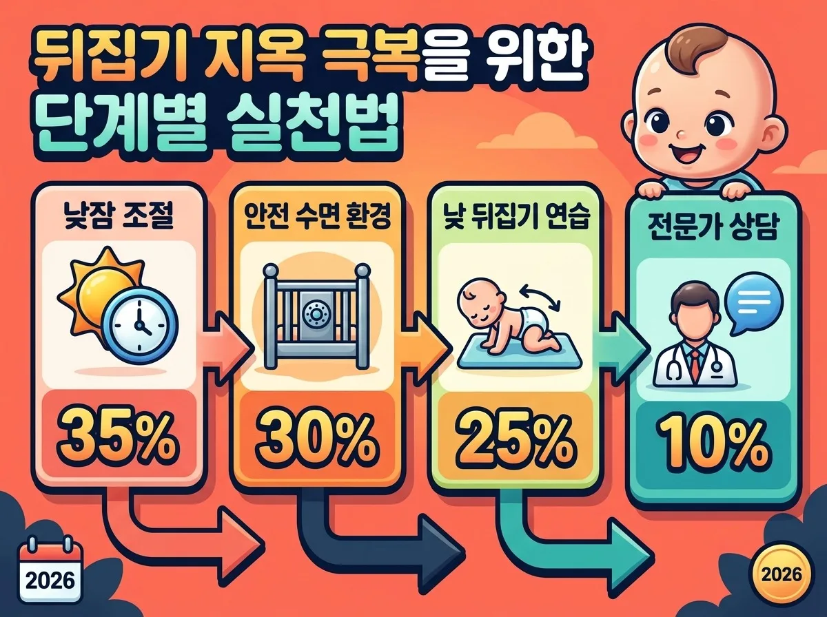 아기 뒤집기 지옥 2026, 밤잠 깨는 진짜 이유와 해결 팁 이미지 2