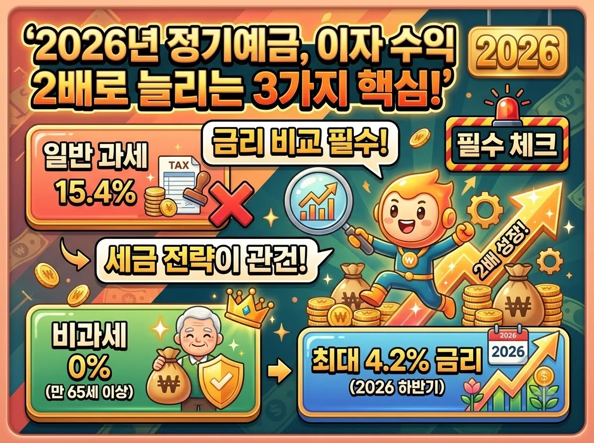 정기예금금리비교 2026년 하반기 이자 수익 극대화하는 3가지 핵심