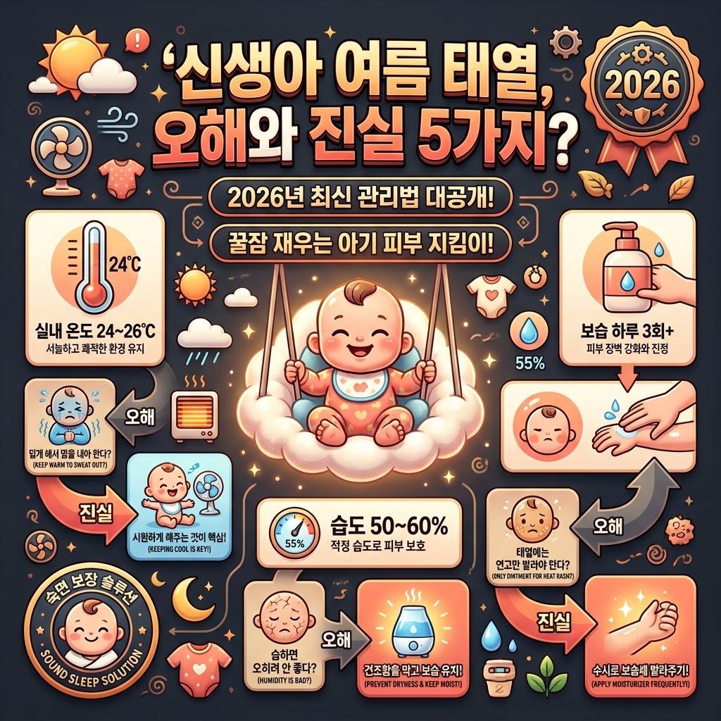 신생아 여름 태열, 2026년 최신 관리법 5가지 오해와 진실