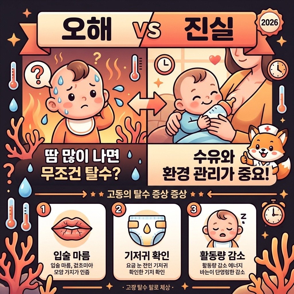 신생아 여름 탈수증상, 2026년 최신 관리 3가지와 오해 이미지 1