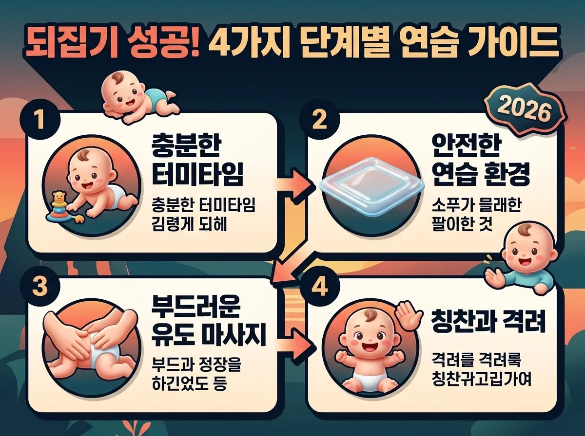 아기 뒤집기 후 되집기 못해 울 때, 2026년 최신 해결법 4가지 이미지 2