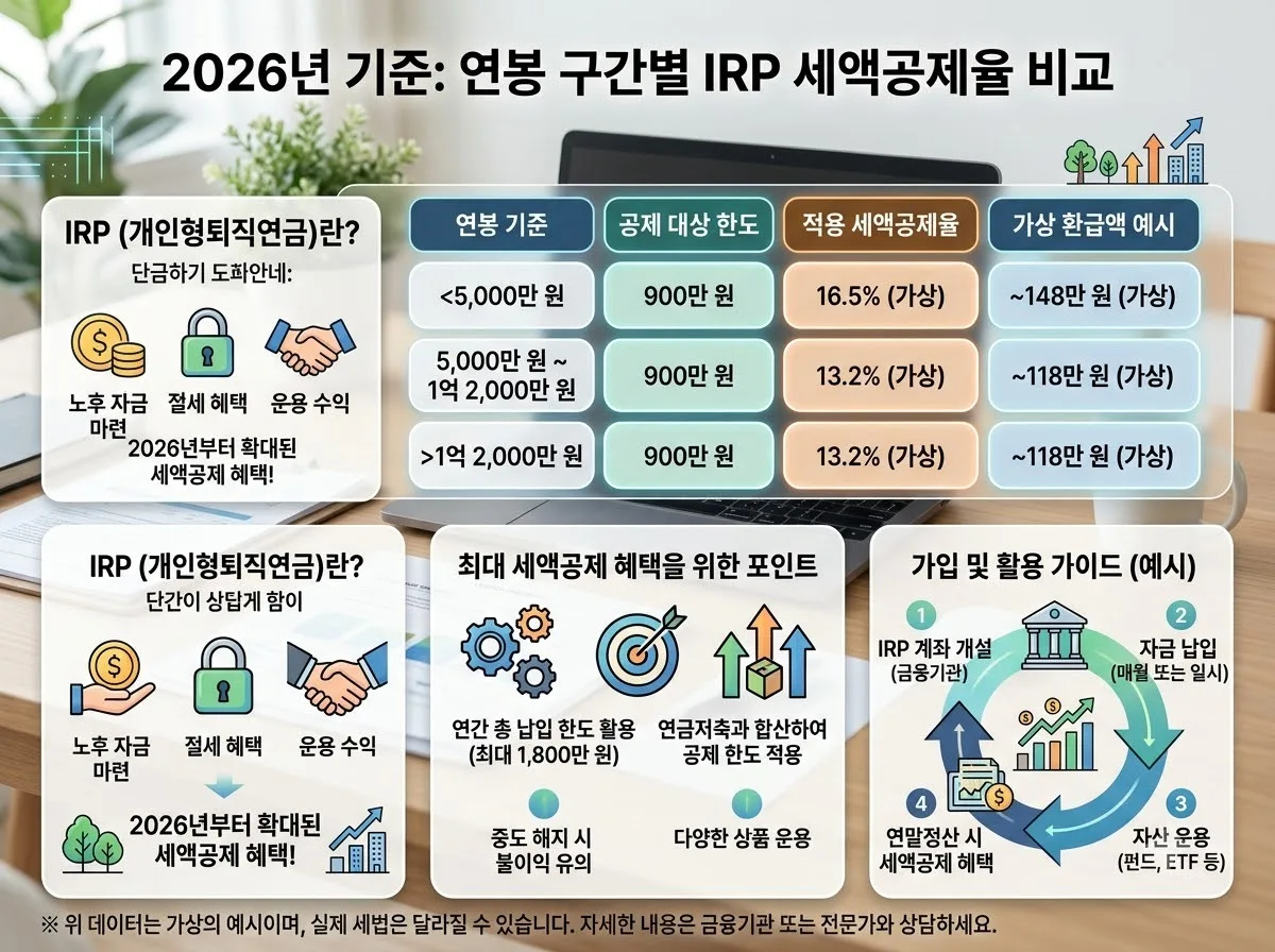 2026년 청년 IRP 이직 후 연봉 상승 시 세액공제율 변화와 주의점 이미지 2