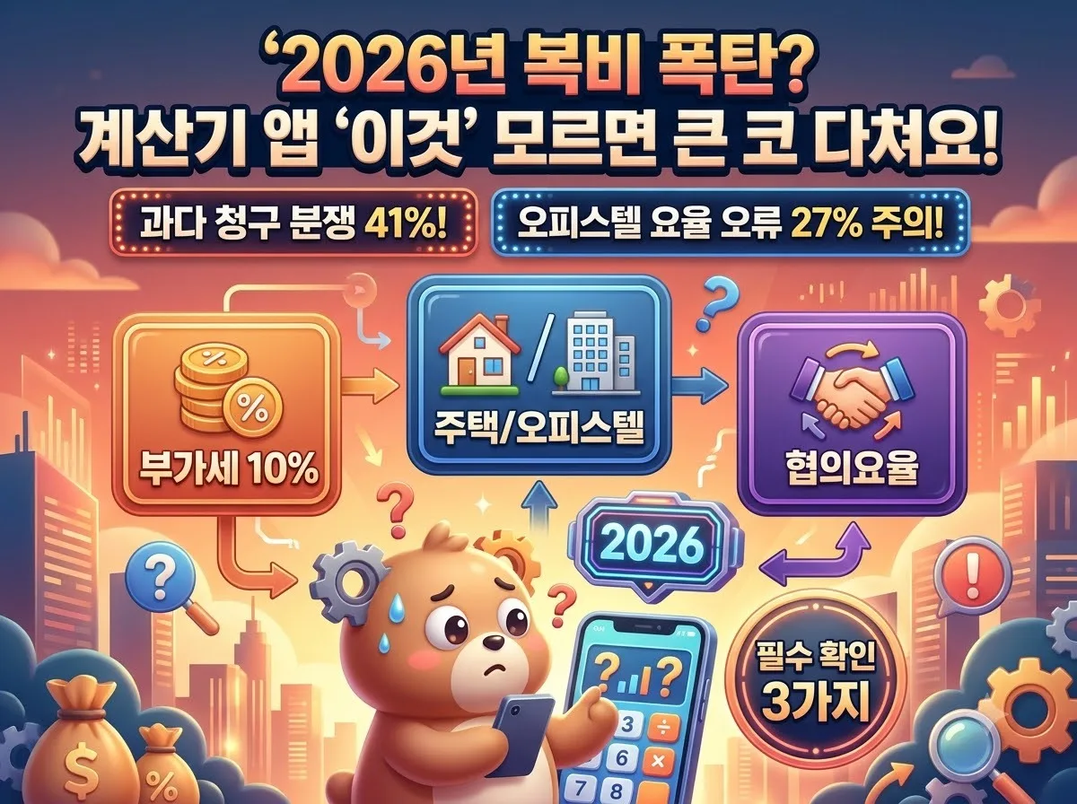 부동산중개수수료계산기 앱 2026년 실수 없이 요율 계산하는 방법