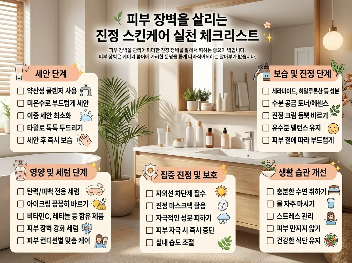 여름철 홍조 피부 진정 수분 공급 3단계, 2026년 맞춤형 스킨케어 이미지 2