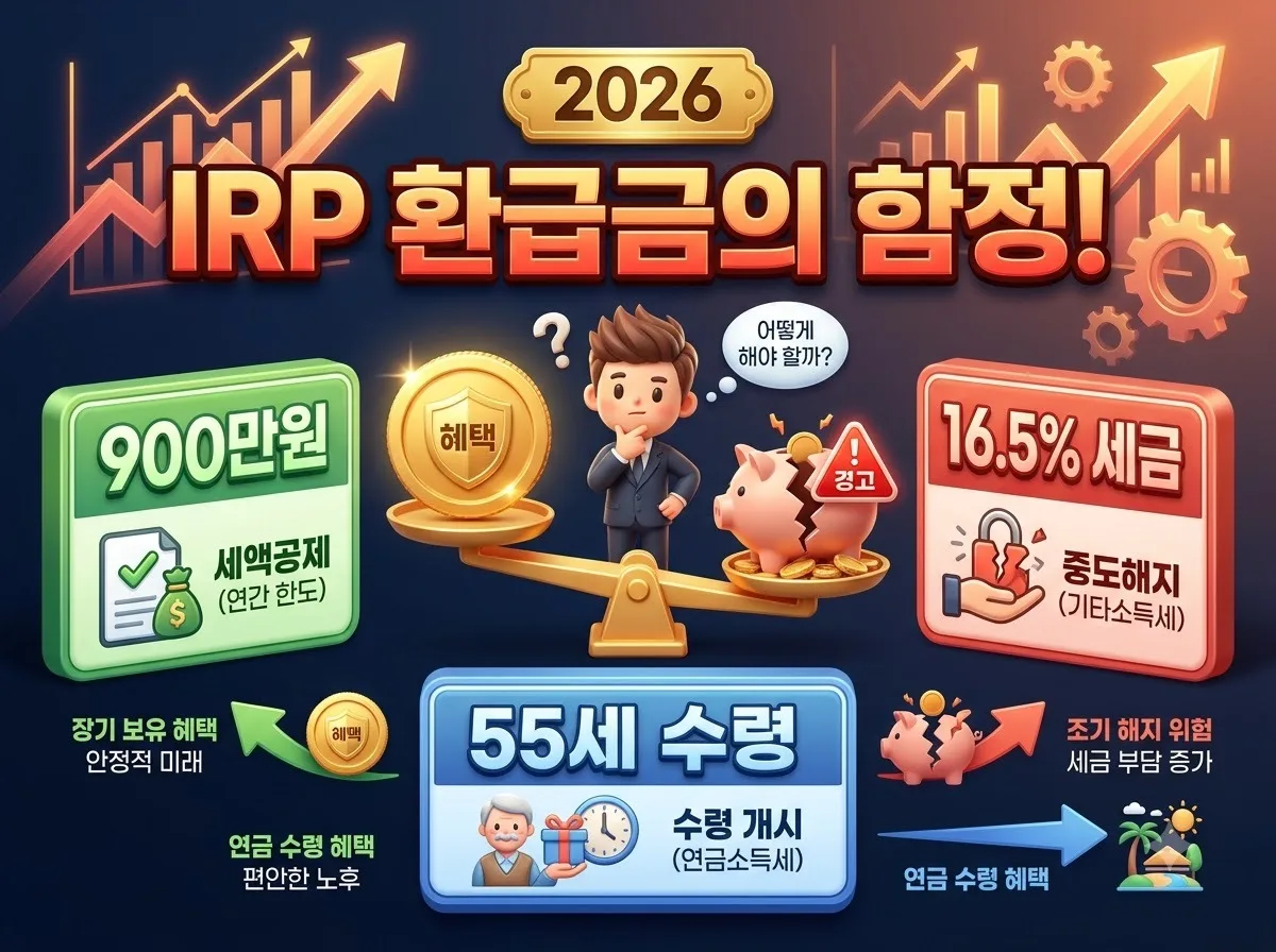 청년 IRP 연말정산 환급금의 함정, 중도해지 시 손해액은?