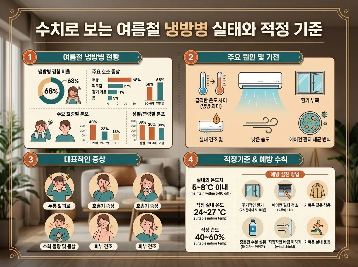여름철 냉방병 증상 예방을 위한 2026 필수 생활 수칙 5가지 이미지 1