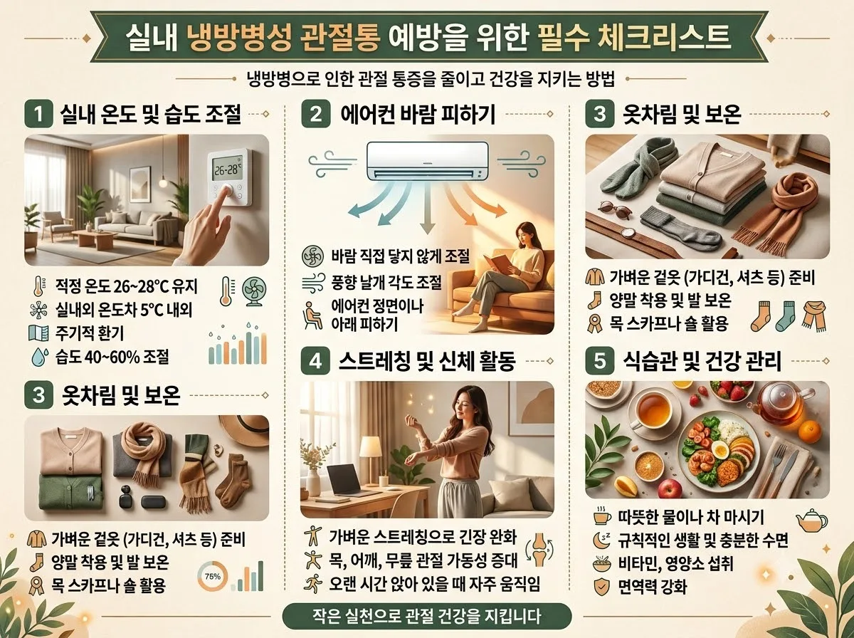 에어컨 찬 바람 관절통, 중장년층이 2026년 여름 알아야 할 완화 수칙 3가지 이미지 1
