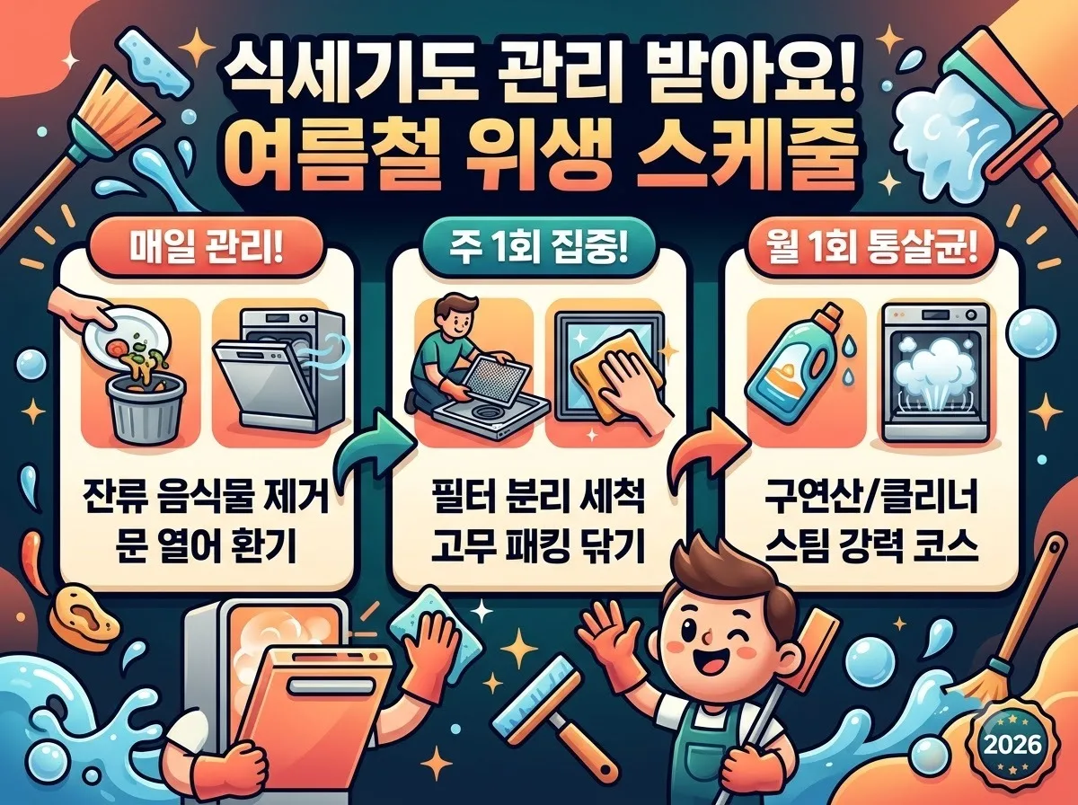 식기세척기 여름철 세균 막는 고온 살균 코스 활용법과 주의점 이미지 2