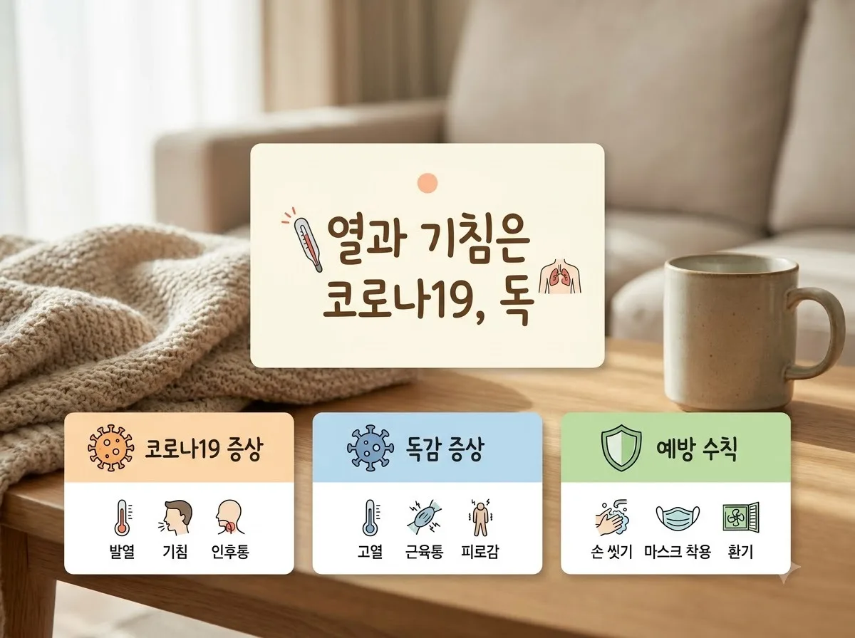 열과 기침 코로나일까? 감기 독감과 구별 힘든 3가지 이유와 2026년 대처법