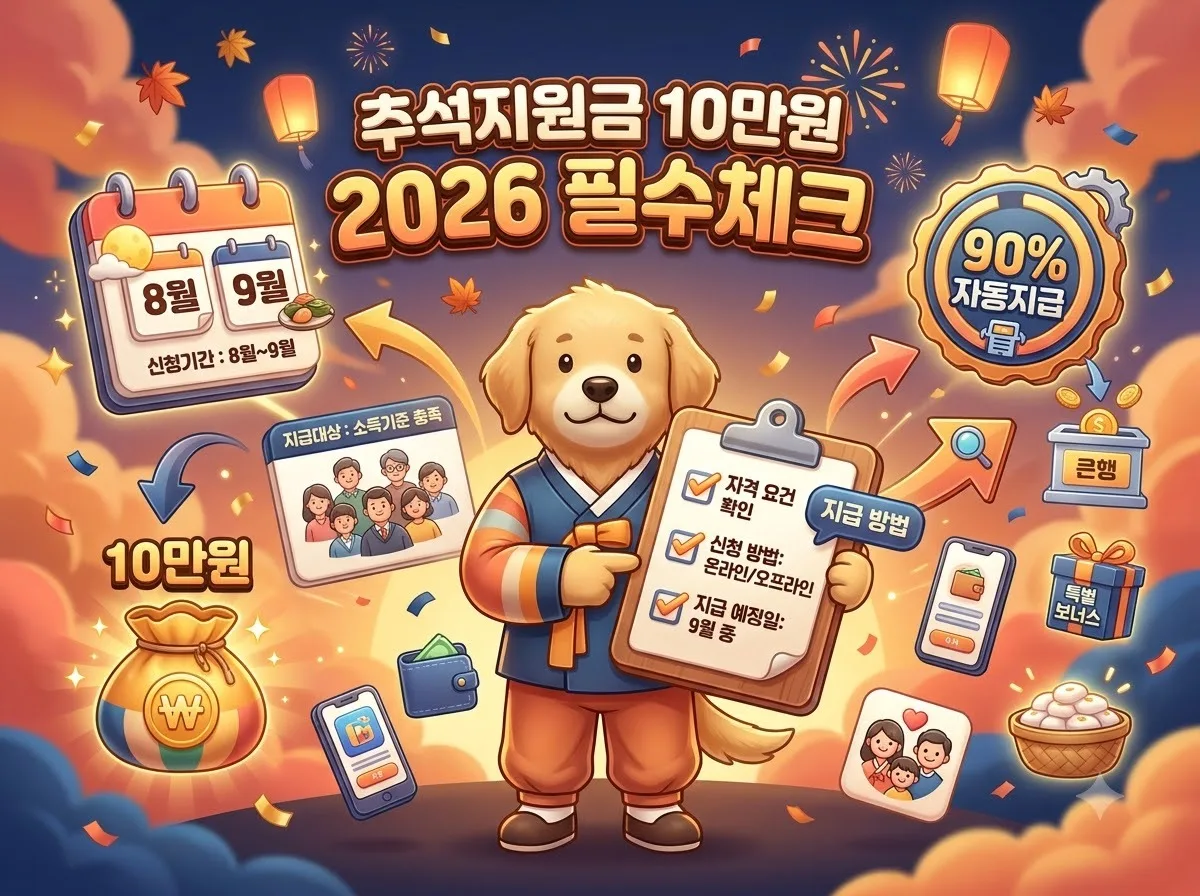 2026 추석민생지원금 저소득층 10만원 지자체 혜택과 주의점