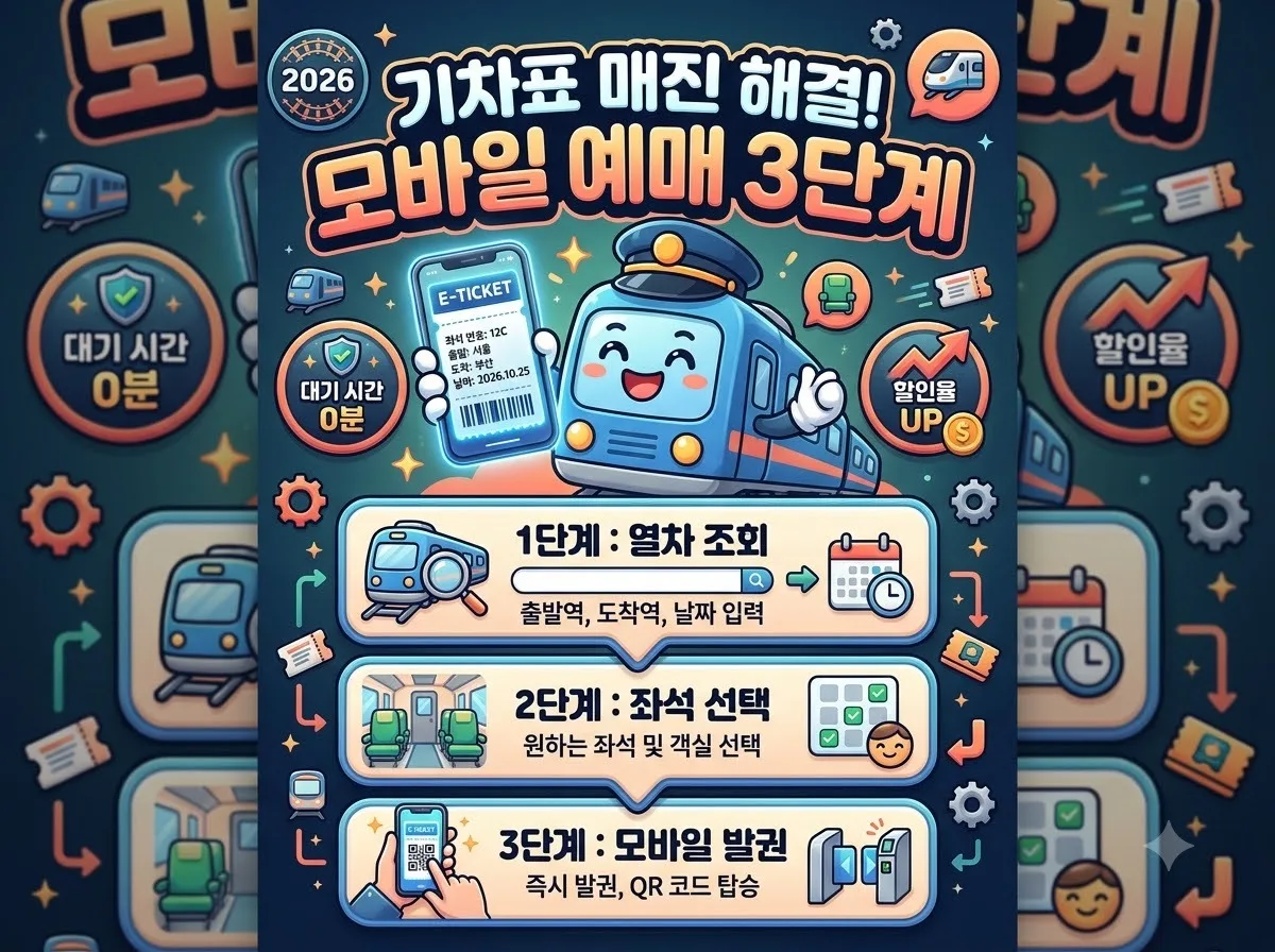 코레일 플러스 통합 앱 기능 및 모바일 승차권 예매 3단계 방법