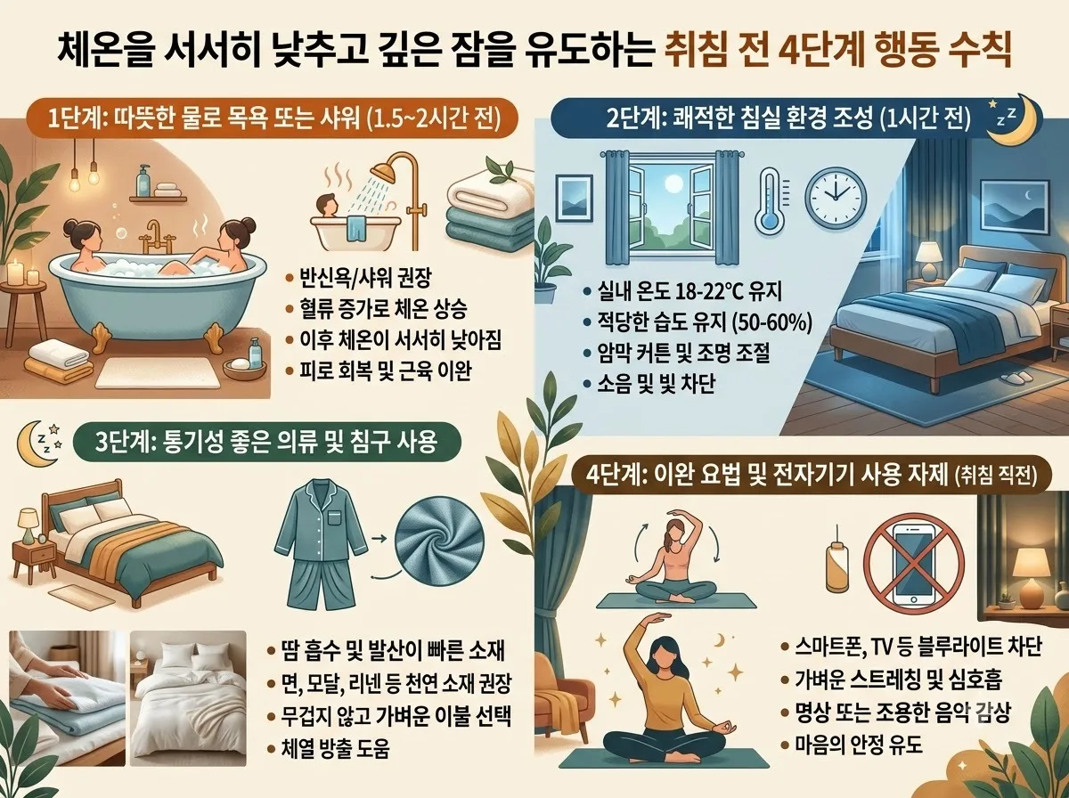 열대야 속 중장년 불면증 극복하는 2026년 맞춤형 숙면 습관 5가지 이미지 2