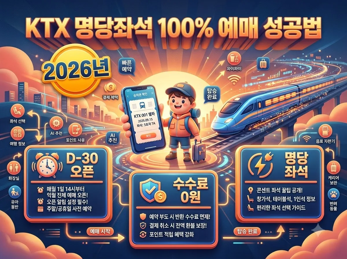 KTX 경부선 예매 방법과 요금 및 2026년 명당 좌석 고르는 팁