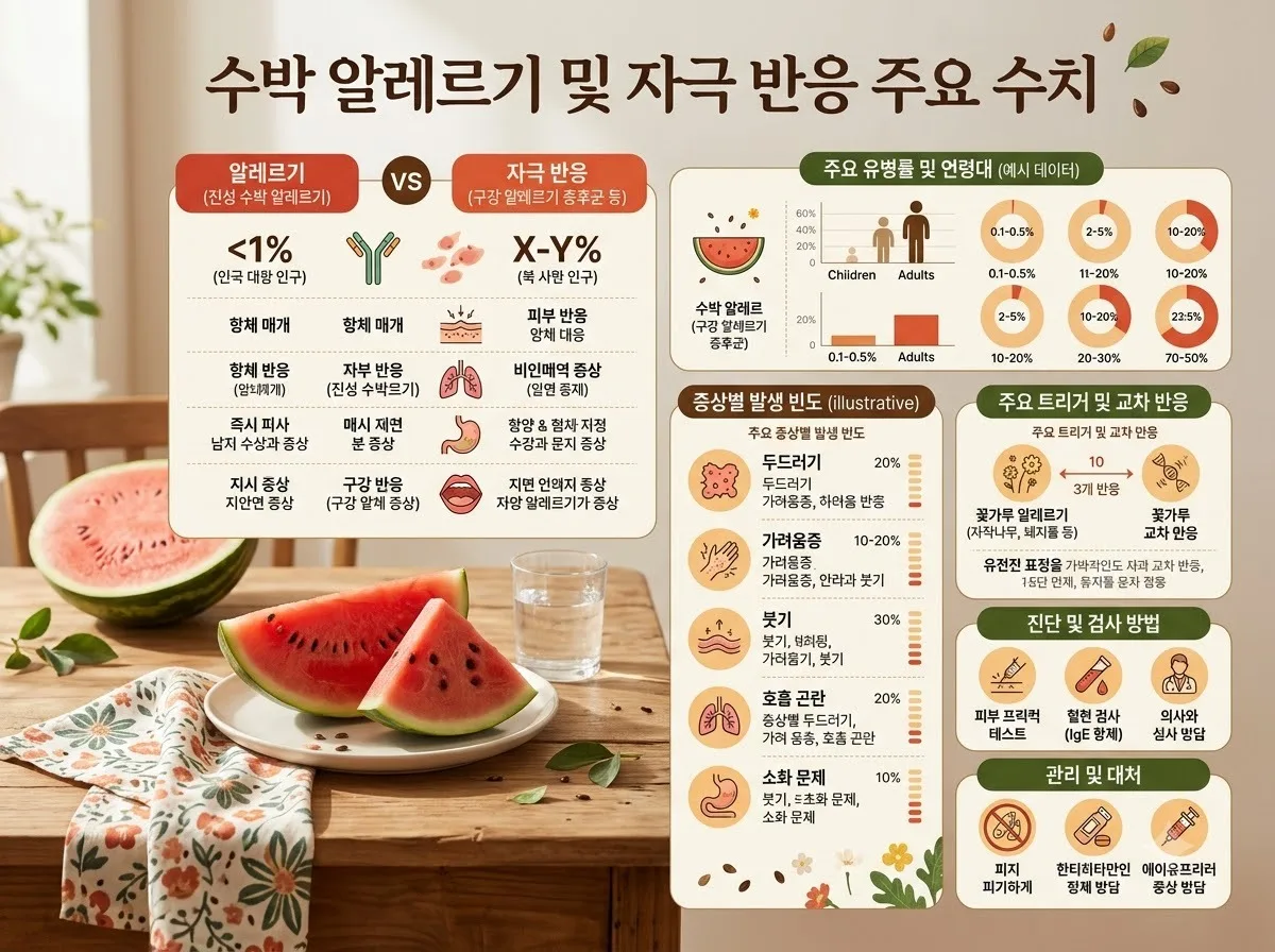 수박 알레르기 증상과 입주변 침독 구별하는 법 3가지와 2026년 대처법 이미지 1
