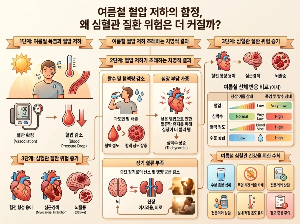 폭염 속 중장년 심혈관 예방을 위한 2026 여름철 혈압 관리법 이미지 1