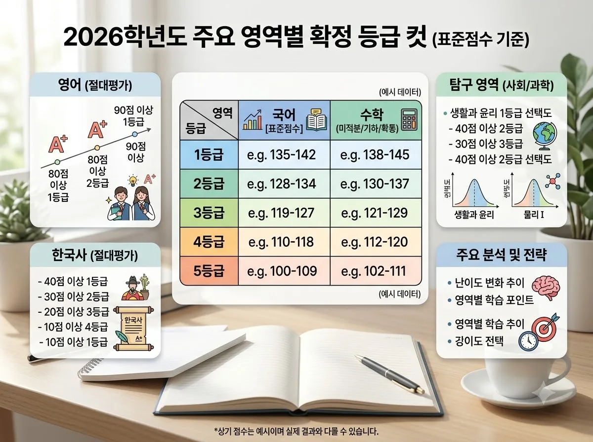 2026 수능 등급 컷 확정 분석: 수험생이 놓치는 표준점수 함정 3가지 이미지 2