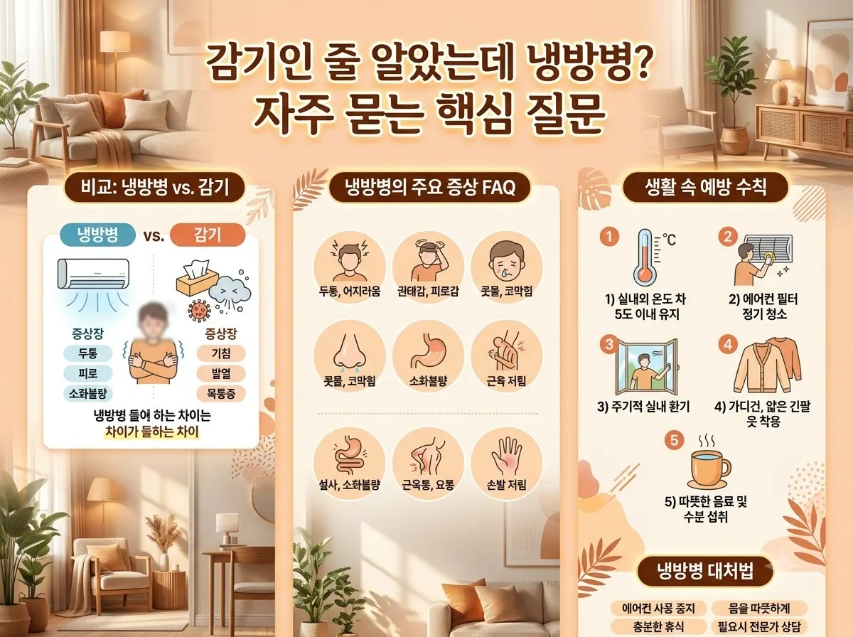 여름철 냉방병 증상 예방을 위한 2026 필수 생활 수칙 5가지 이미지 2