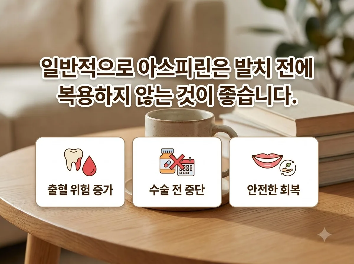 발치 전 아스피린 오메가3 중단 기간 2026년 필수 가이드