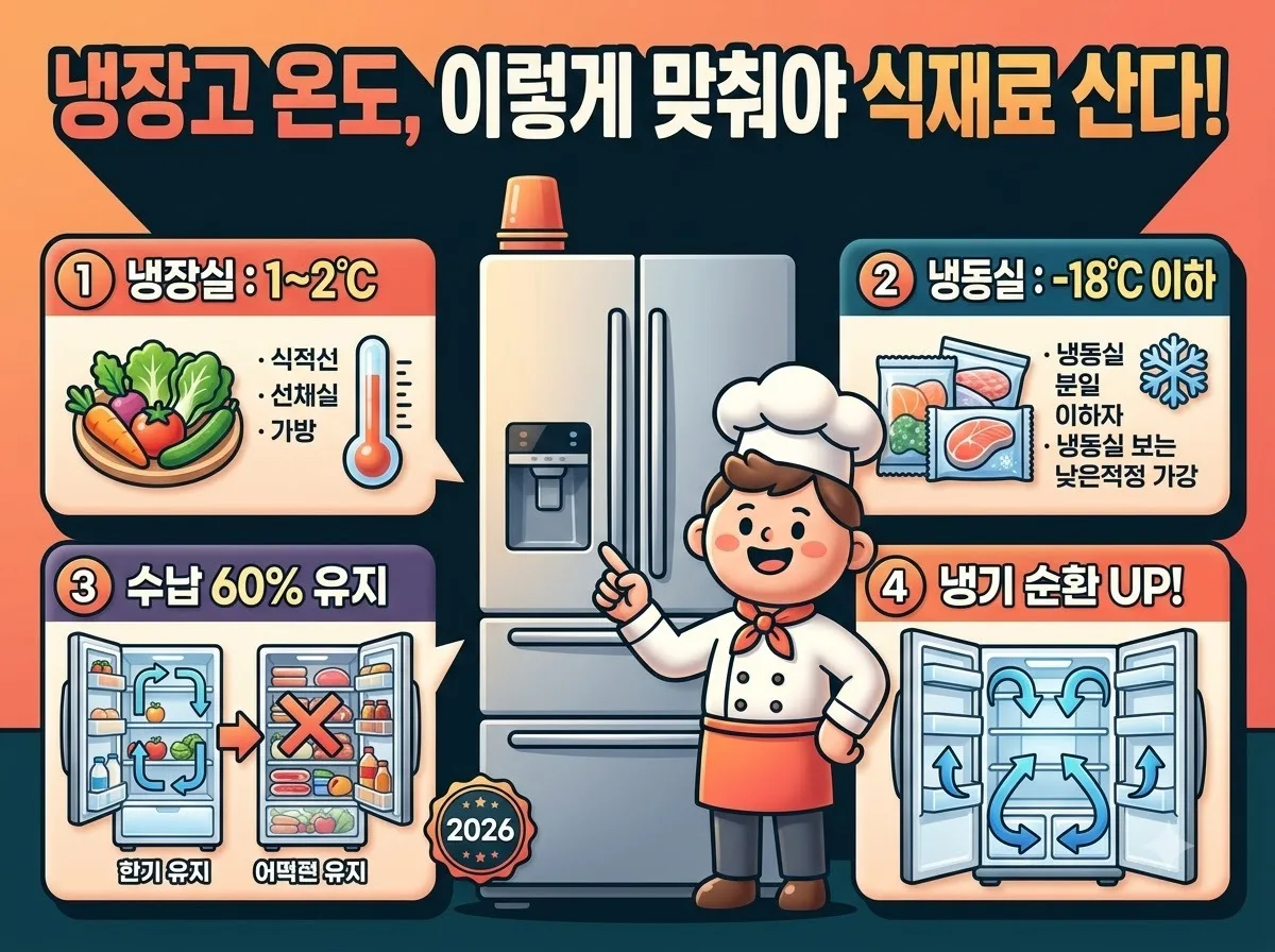 여름철 냉장고 적정 온도 설정법, 식재료 살리는 2026년 맞춤 가이드 이미지 2