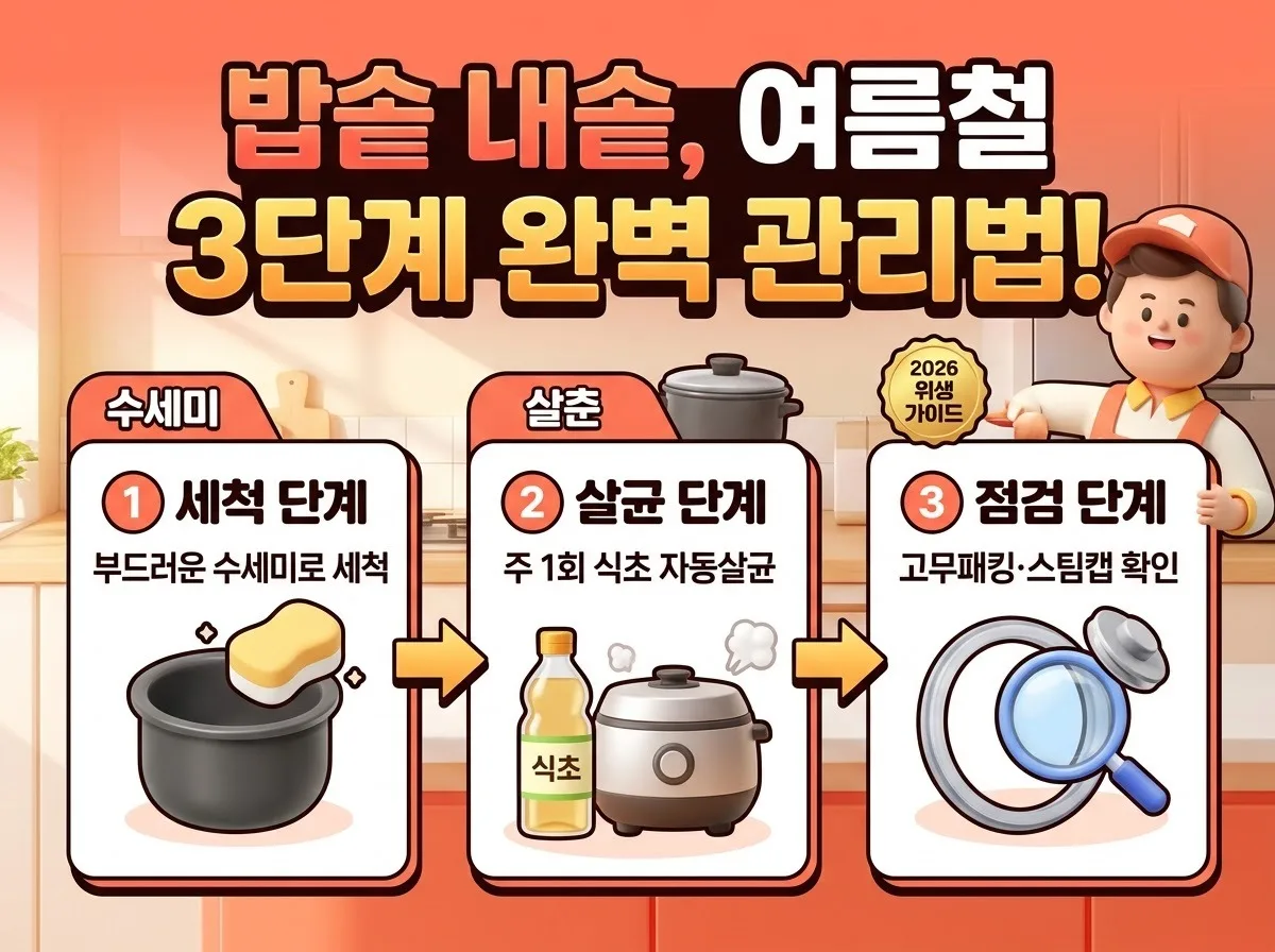 전기밥솥 여름철 밥변색 막는 3단계 내솥 관리와 악취 해결법 이미지 1