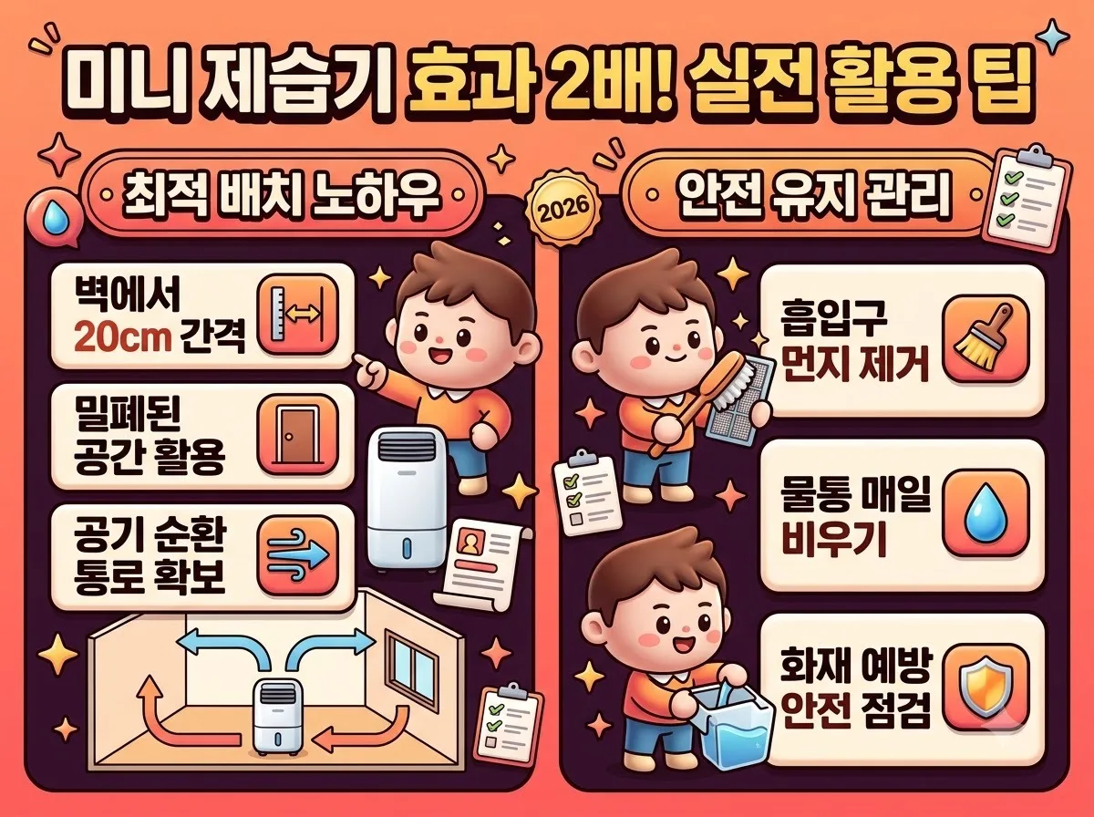 미니 제습기 1인 가구 방 안 습도 잡는 2026 실전 활용 팁 이미지 2