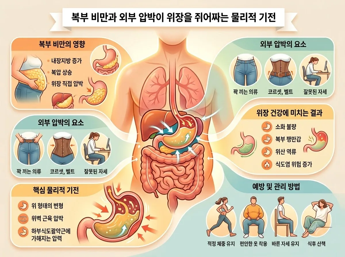 복부 비만과 꽉 끼는 옷의 위험성: 역류성식도염 예방을 위한 3가지 수칙 이미지 1