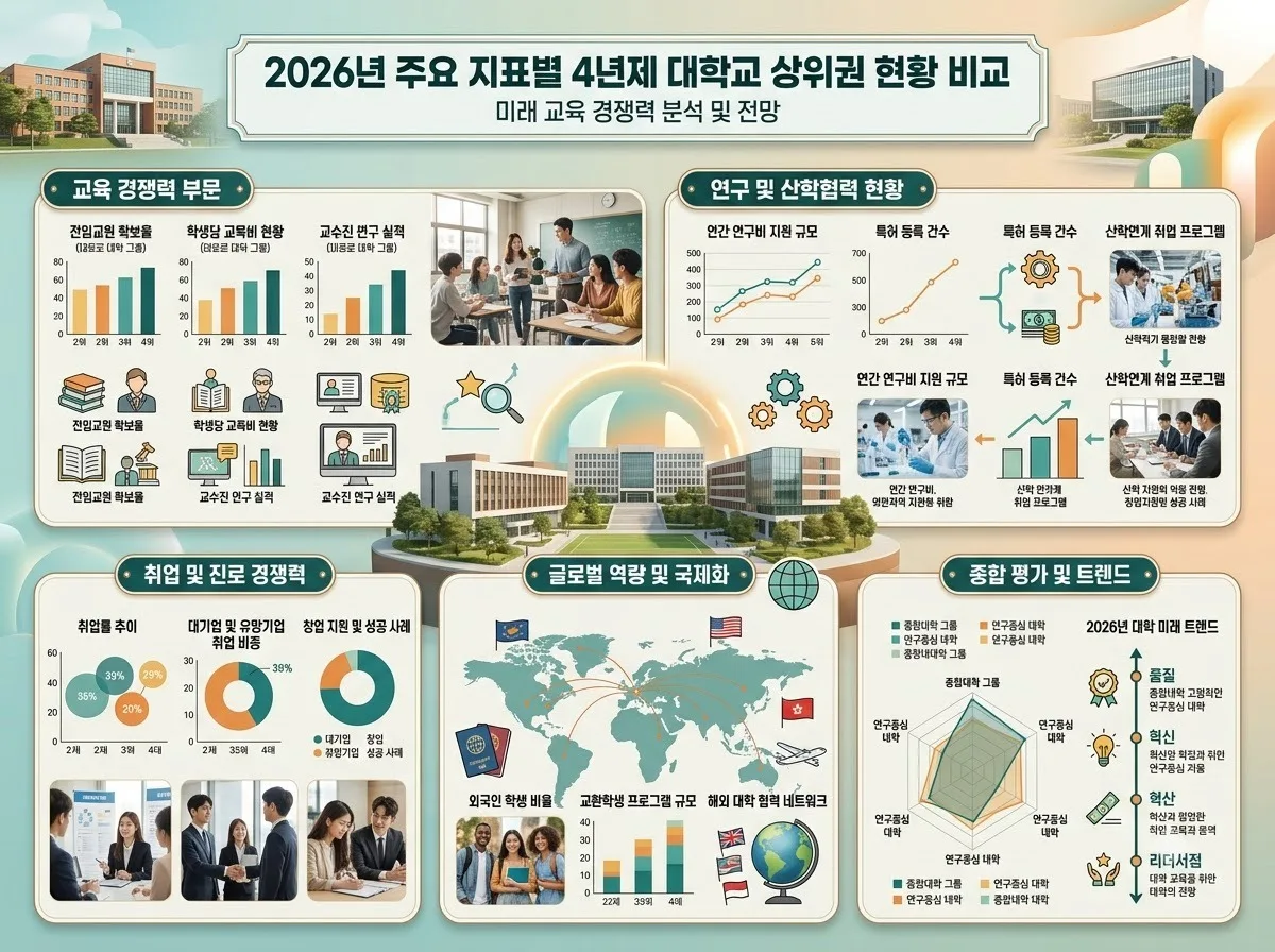 2026 대한민국 4년제 대학교 순위와 수험생이 자주 틀리는 선택 기준 3가지 이미지 1