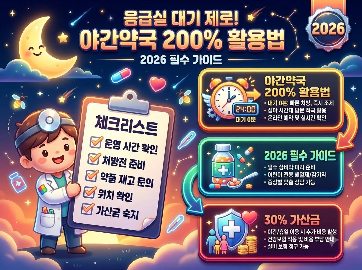 응급실 대기 없는 2026년 야간 소아 약국 처방 조제 팁