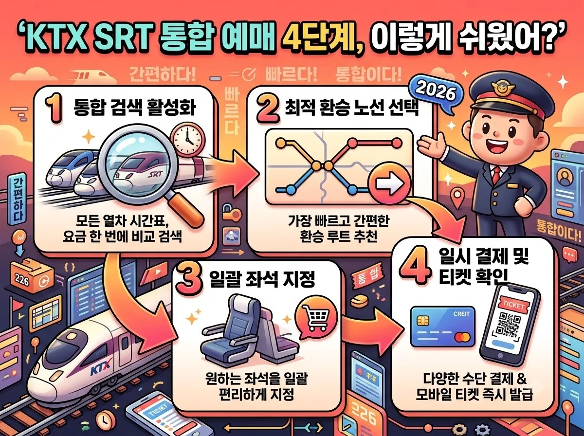 KTX SRT 새로운 통합 예약 시스템 활용법, 2026년 예매 팁 이미지 1