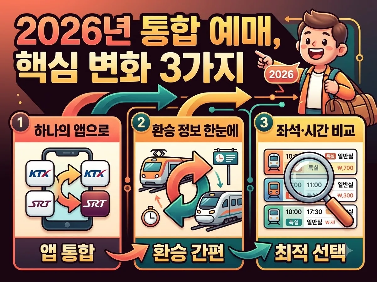 2026년 9월 KTX SRT 통합 예매, 달라지는 3가지와 예매 실수 예방책 이미지 1