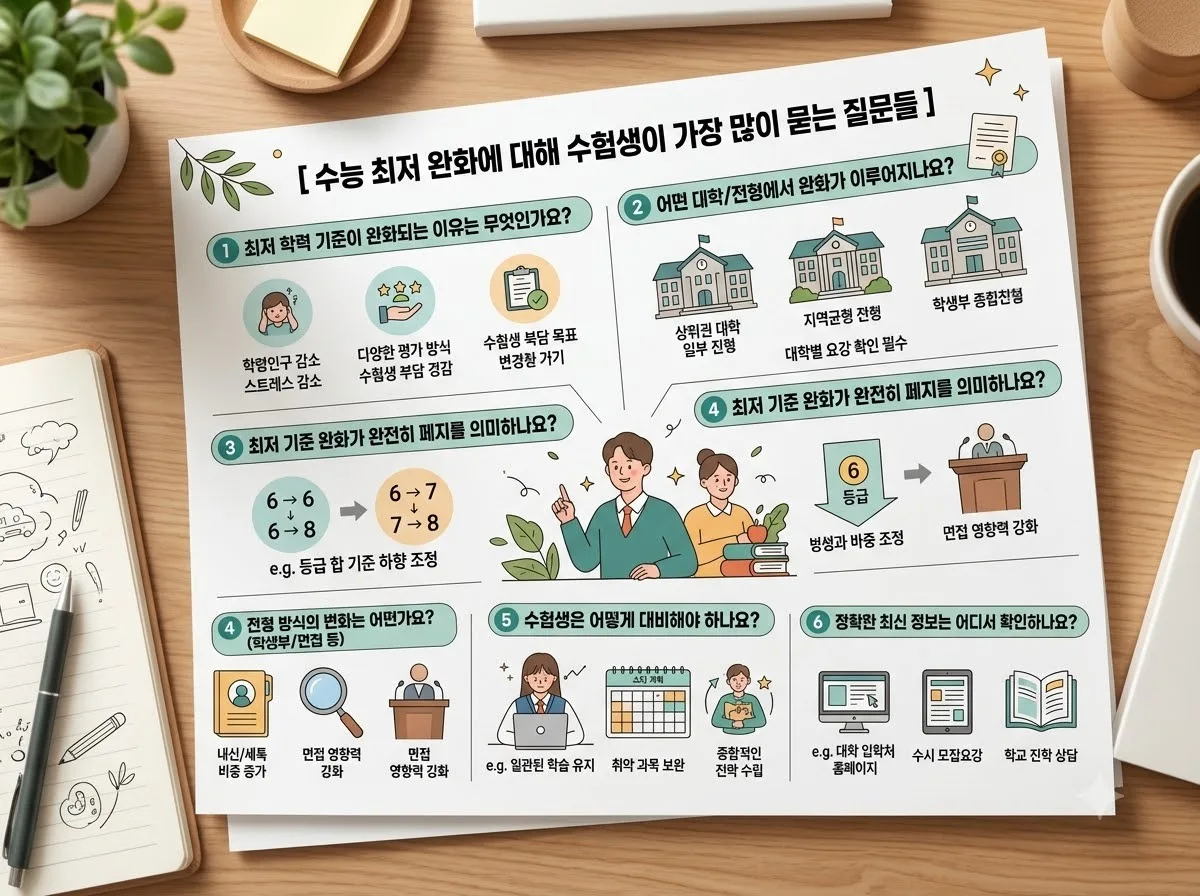 2026학년도 학생부교과 수능 최저 완화 대학 리스트와 지원 시 주의점 이미지 2