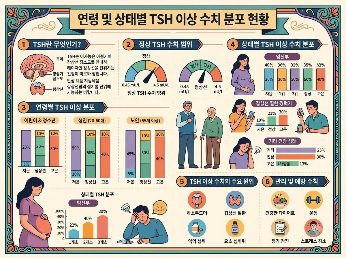 갑상선질환 증상 의심 시 TSH 수치 해석법: 2026년 정상 범위와 주의점 이미지 2