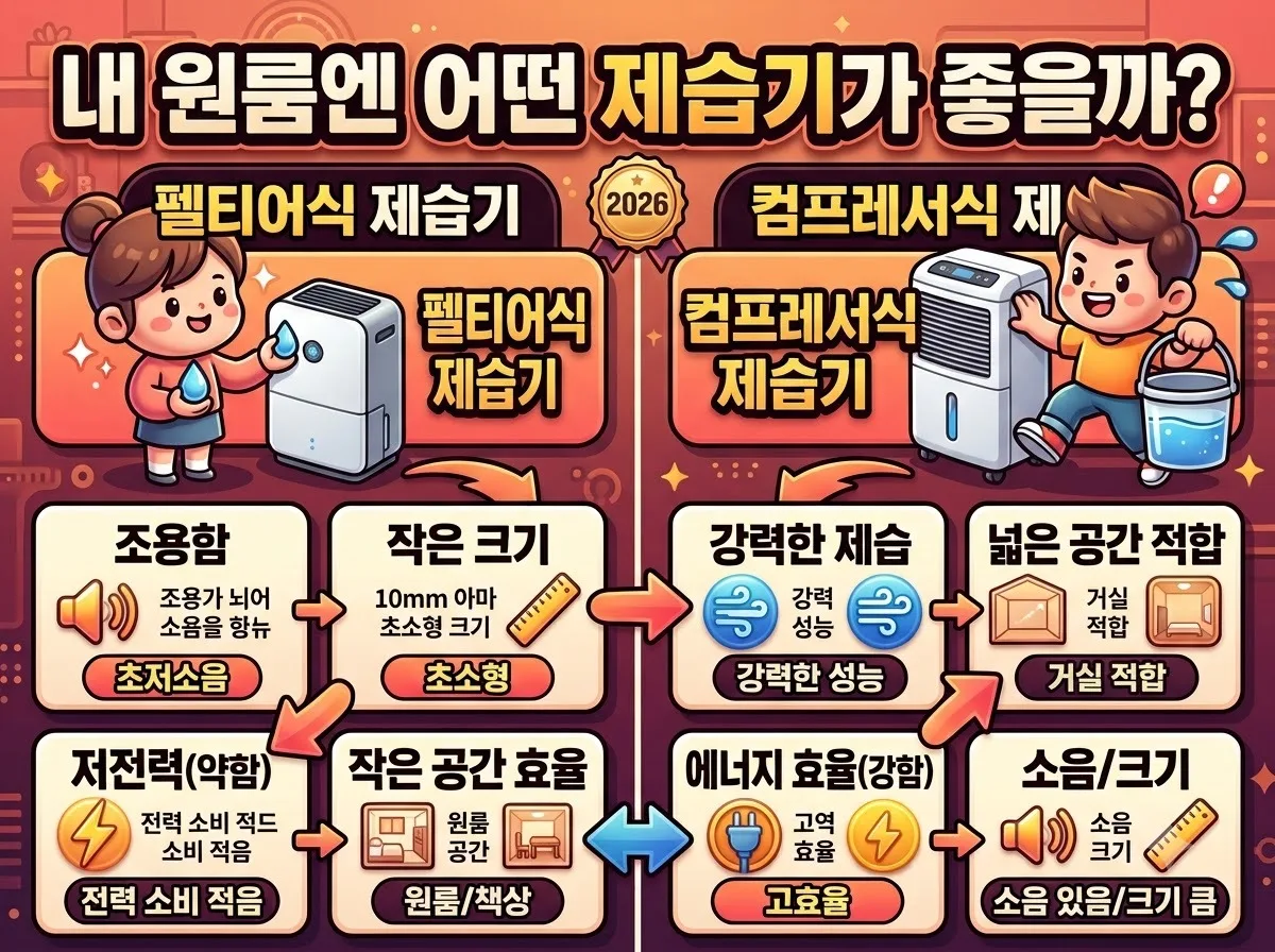 미니 제습기 1인 가구 방 안 습도 잡는 2026 실전 활용 팁 이미지 1