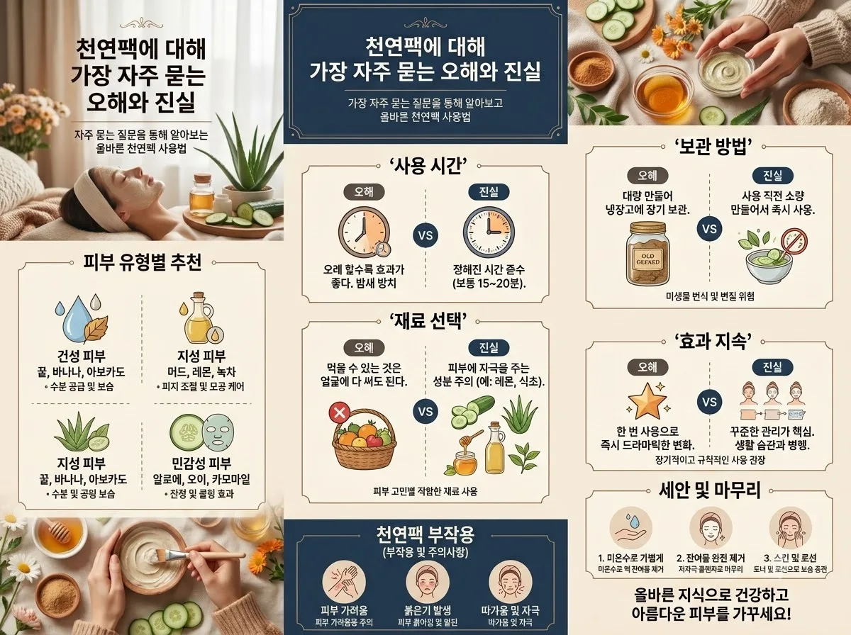 천연팩으로 기미 잡티 없애는 레시피 3가지와 2026년 부작용 주의점 이미지 1