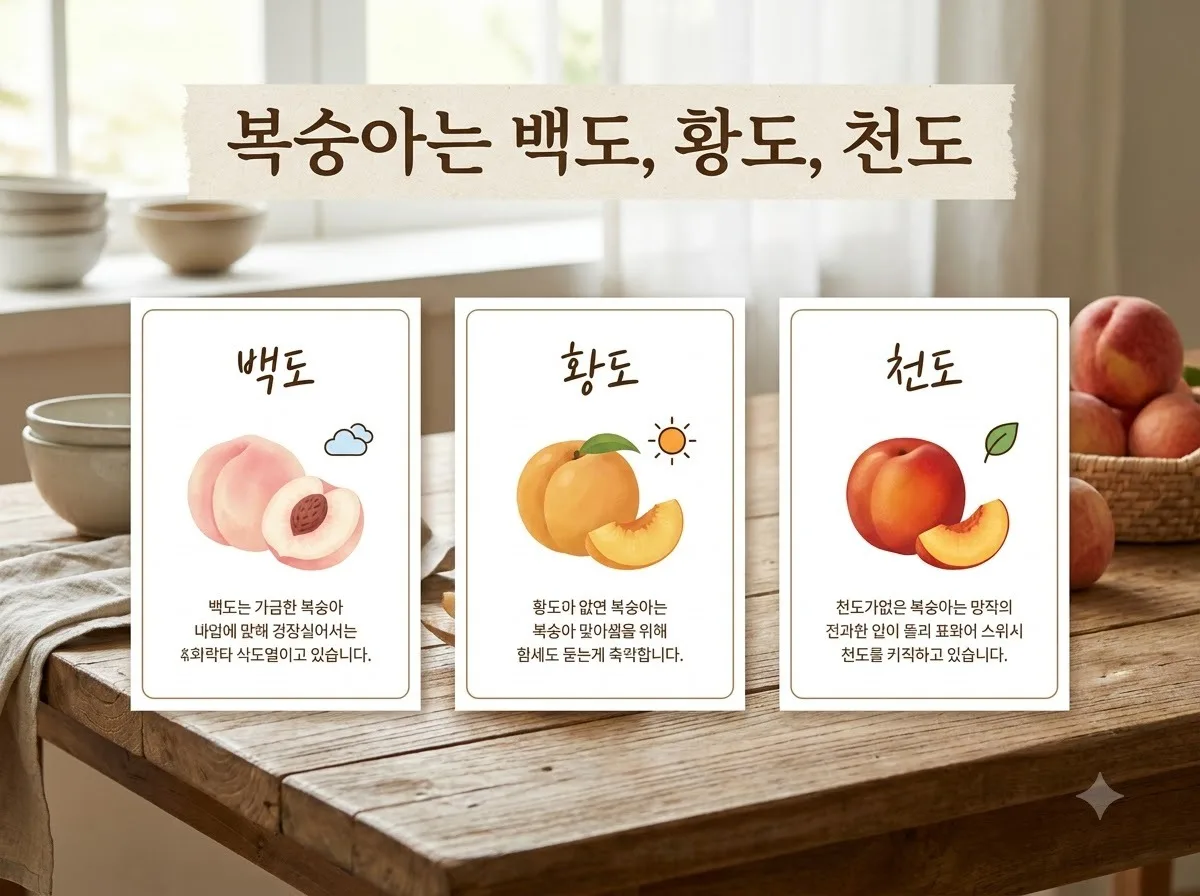 복숭아 종류 및 효능 5가지와 2026년 품종별 고르는 법