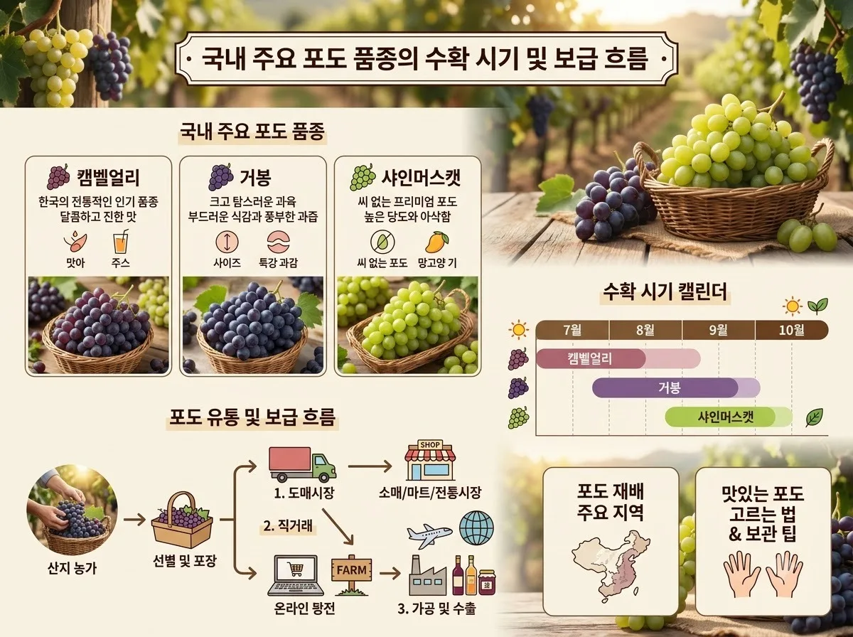 포도 종류 및 효능 비교 2026년 제철 과일 건강하게 즐기는 5가지 방법 이미지 1