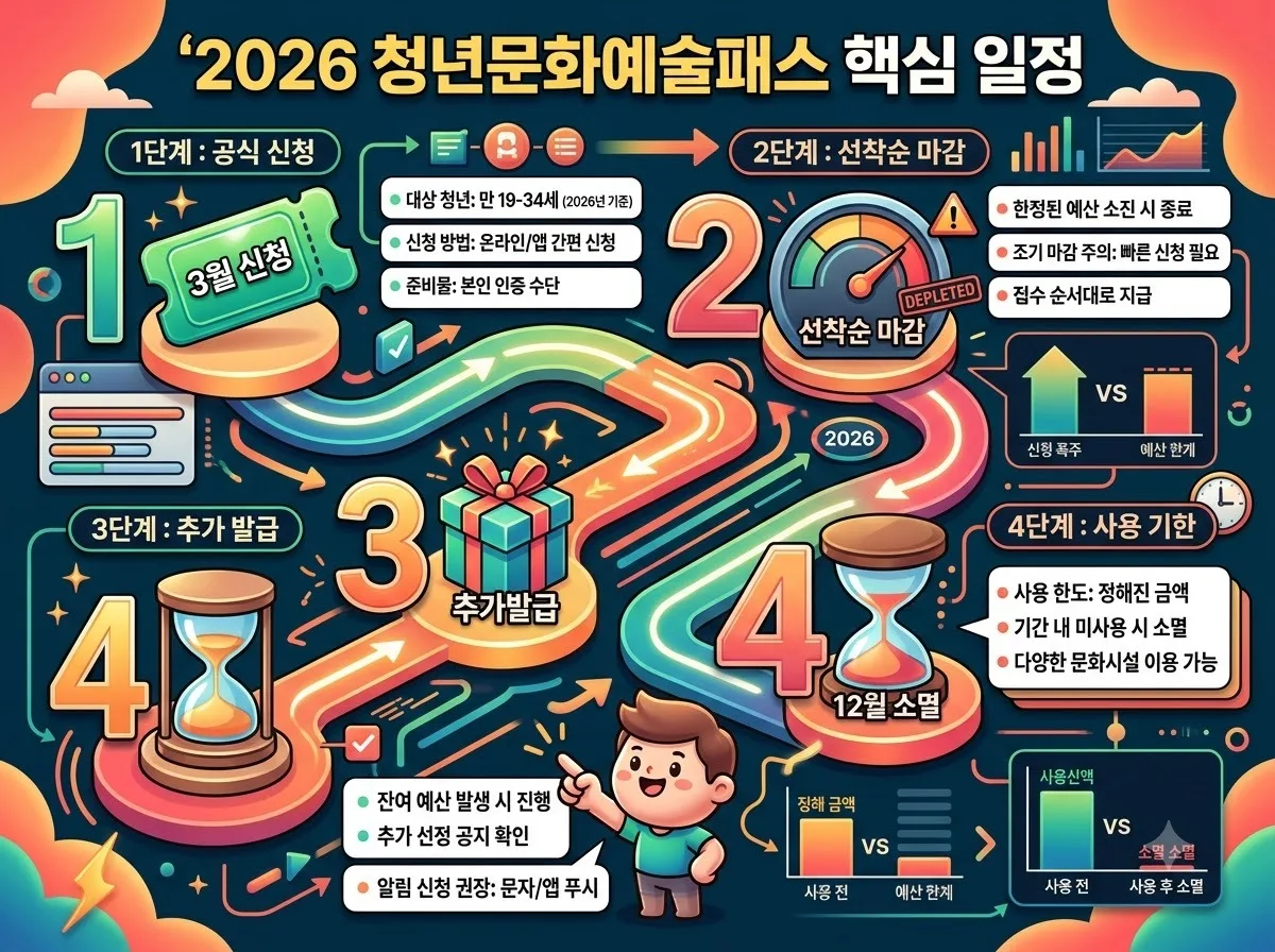 청년문화예술패스 2026년 신청 방법과 추가 발급 일정 총정리 이미지 1