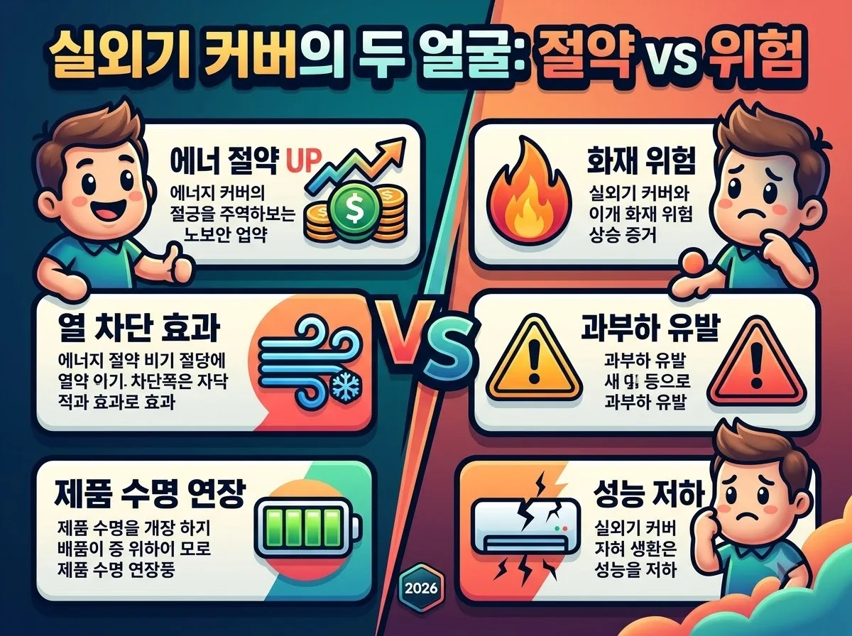 에어컨 실외기 커버 효과 3가지와 2026년 전기세 절약 주의점 이미지 1