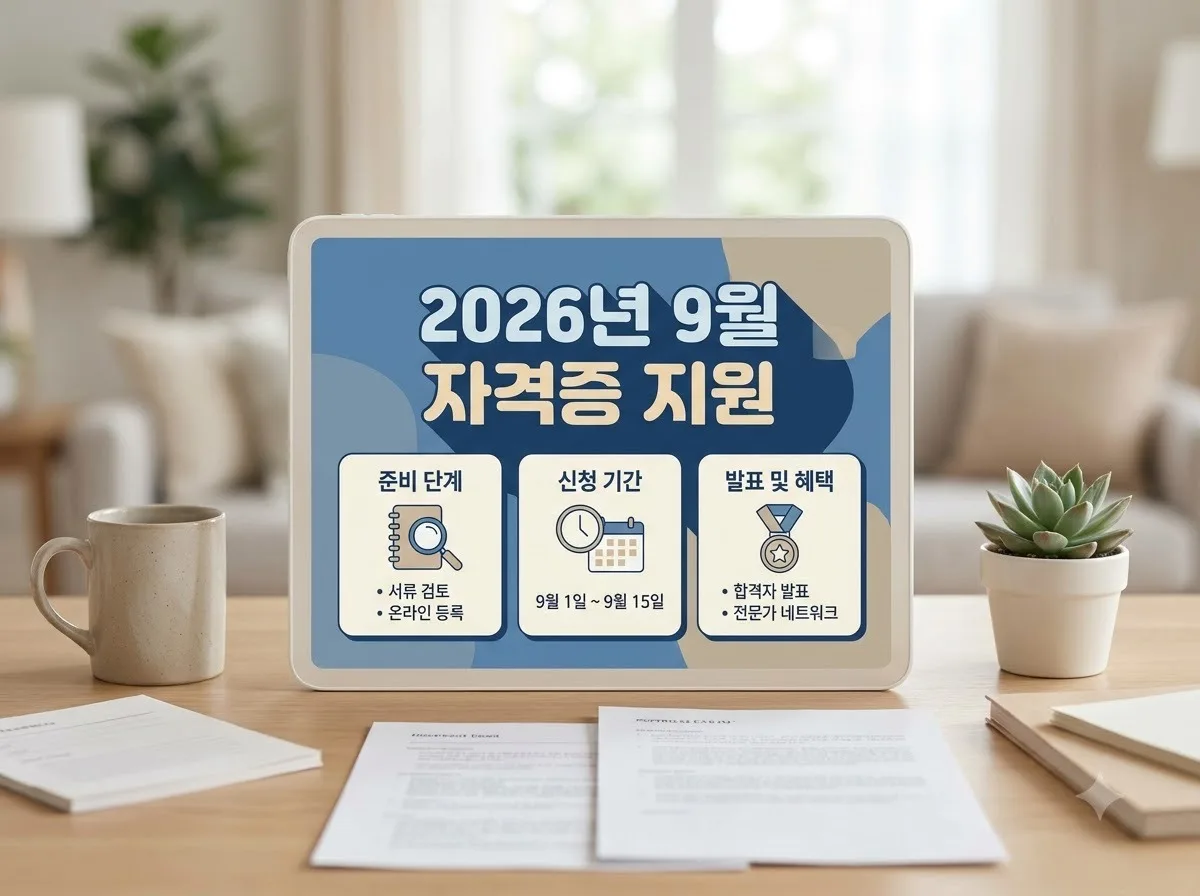 9월 자격증 지원금 신청 대상자와 50만원 혜택 받는 일정 정리