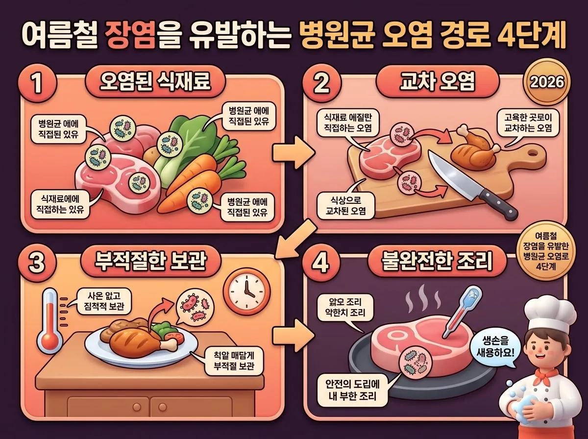 여름 장염 원인 3가지, 2026년 휴가철 직장인이 피해야 할 실수 이미지 1