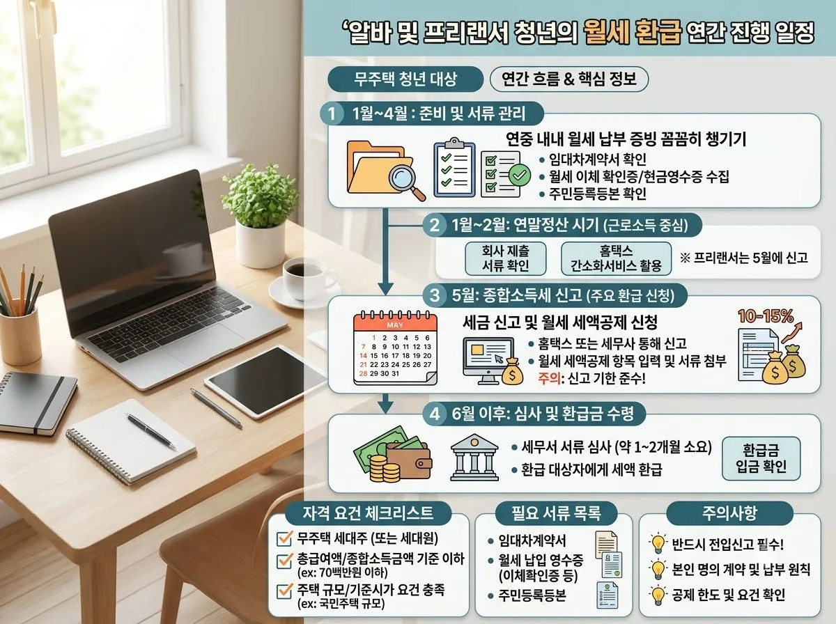 알바 프리랜서 월세 환급, 2026년 청년이 꼭 피해야 할 신청 실수 이미지 2
