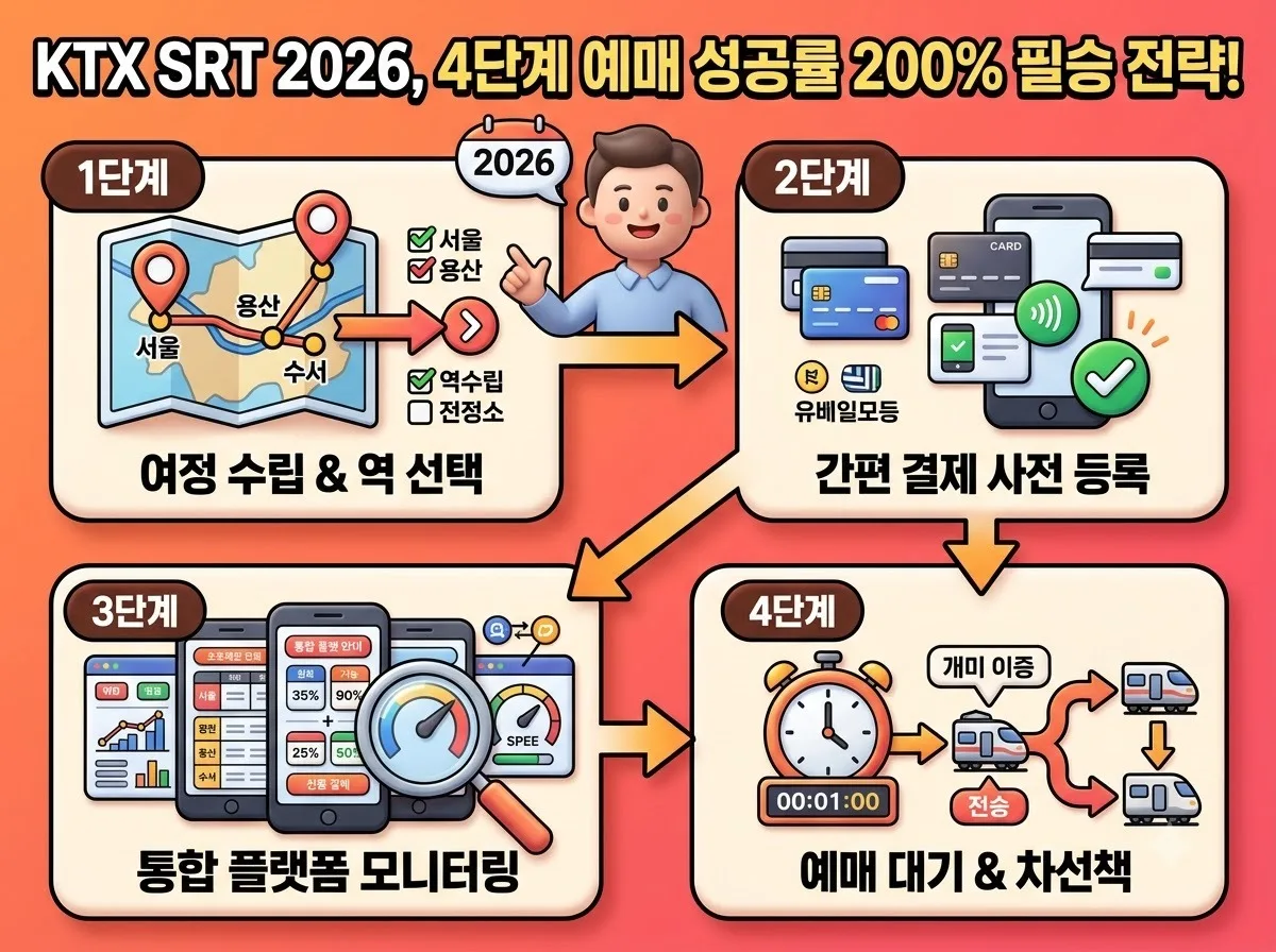 KTX SRT 통합 예매 2026년 꼭 피해야 할 3가지 실수와 팁 이미지 2
