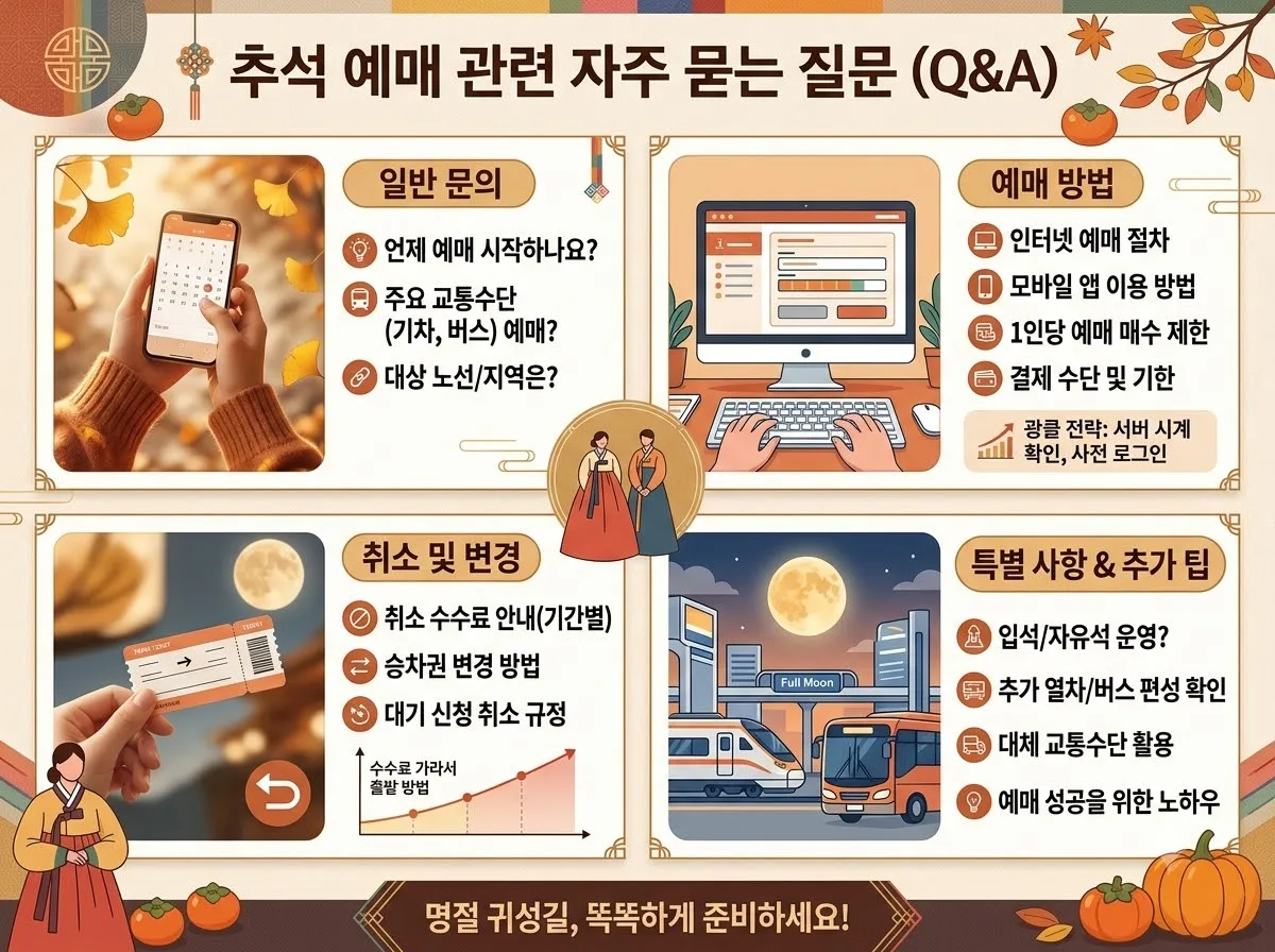 2026년 추석 기차표 예매 기간 총정리: 코레일 SRT 일정 및 주의사항 이미지 1
