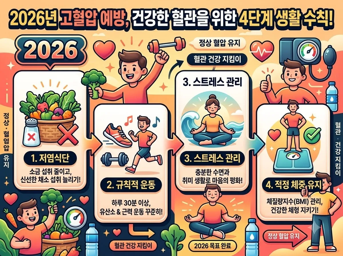 고혈압 원인, 침묵의 살인자를 부르는 5가지 습관과 2026년 예방 수칙 이미지 2