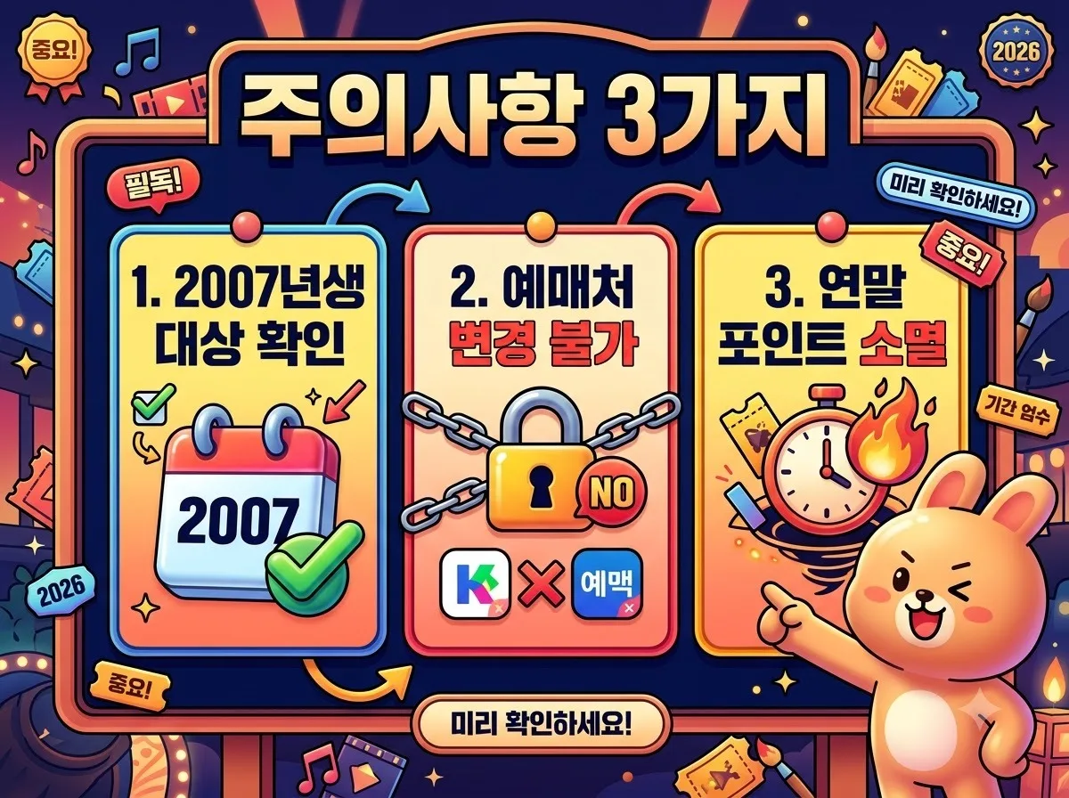 2026 청년문화예술패스 추가 신청 대상과 주의할 점 3가지 이미지 2